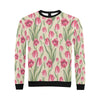 Tulip Pink Pattern Print Design TP06 Men Long Sleeve Sweatshirt