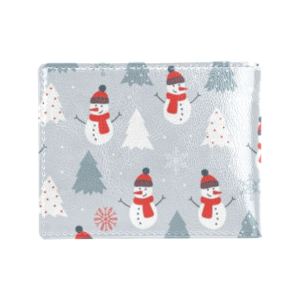 Snowman Print Design LKS302 Men's ID Card Wallet