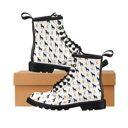 Wolf Moon Print Design LKS302 Women's Boots