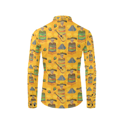 Maracas Mexican Style Pattern Print Design 02 Men's Long Sleeve Shirt