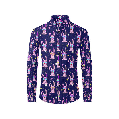 Rabbit Baby Pattern Print Design RB015 Men's Long Sleeve Shirt