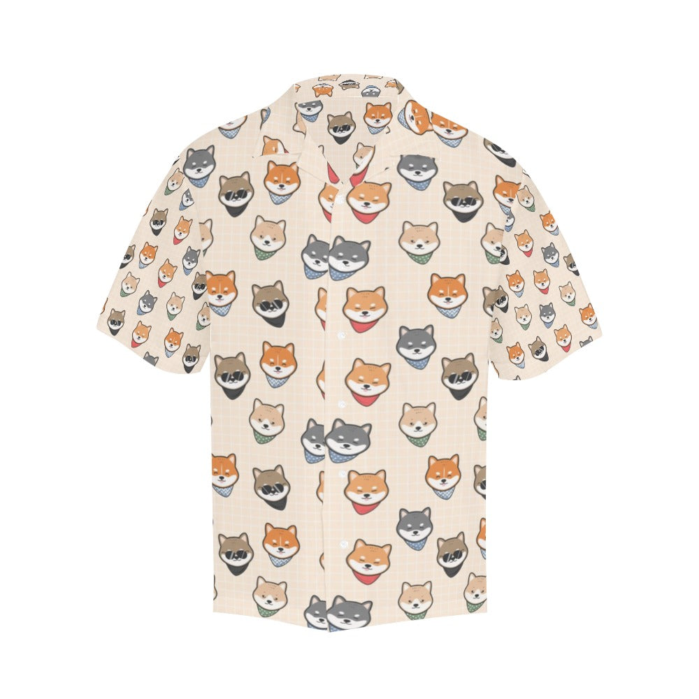 Shiba Inu Print Design LKS3010 Men's Hawaiian Shirt