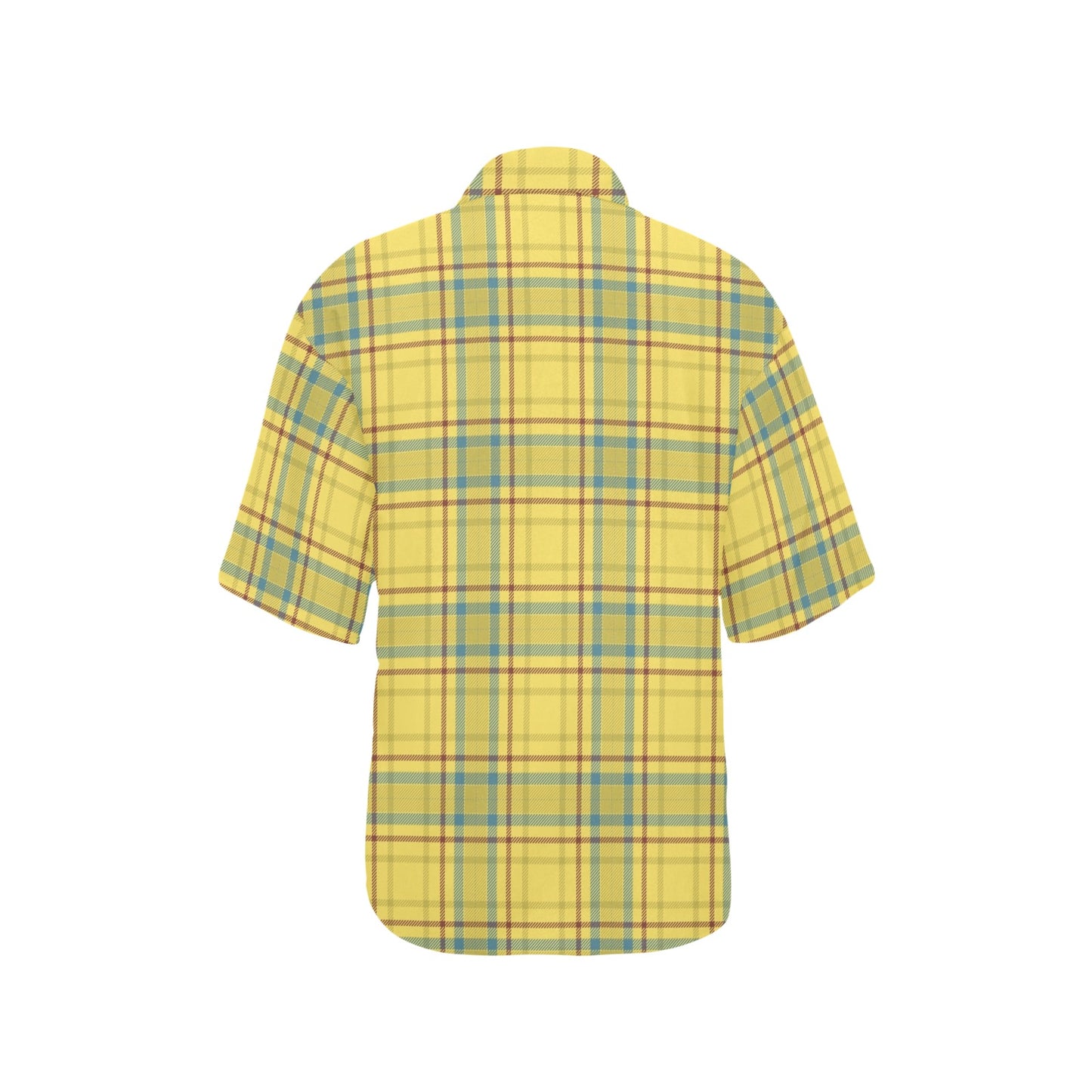 Tartan Yellow Print Design LKS301 Women's Hawaiian Shirt
