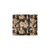 Brown Hibiscus Pattern Print Design HB06 Men's ID Card Wallet