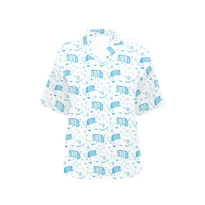 Hockey Print Design LKS303 Women's Hawaiian Shirt