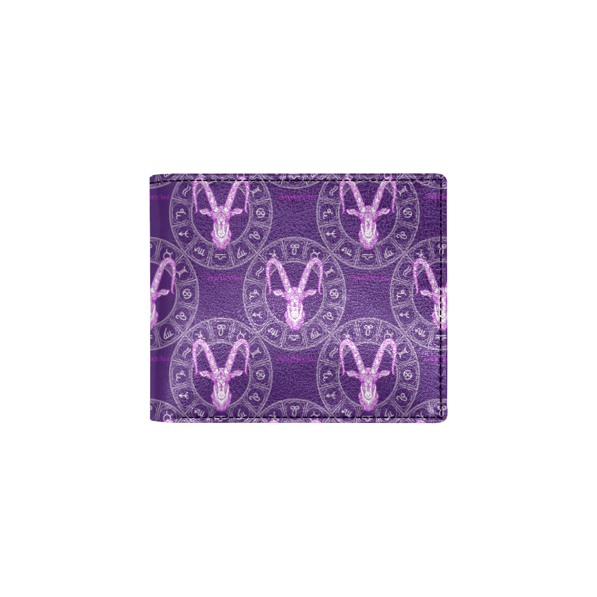Capricorn Zodiac Pattern Print Design 04 Men's ID Card Wallet