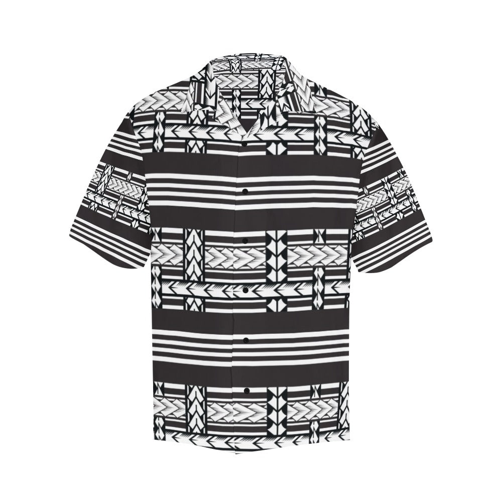 Samoan Tattoo Print Design LKS304 Men's Hawaiian Shirt