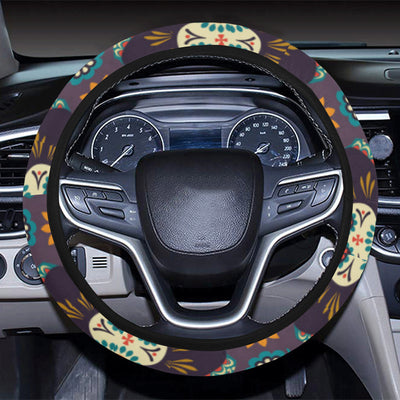 sugar skull Maxican Pattern Steering Wheel Cover with Elastic Edge