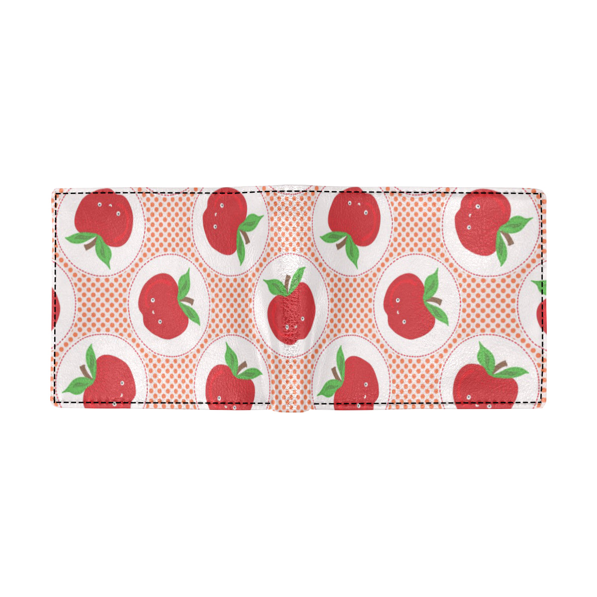 Apple Pattern Print Design AP08 Men's ID Card Wallet