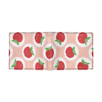 Apple Pattern Print Design AP08 Men's ID Card Wallet
