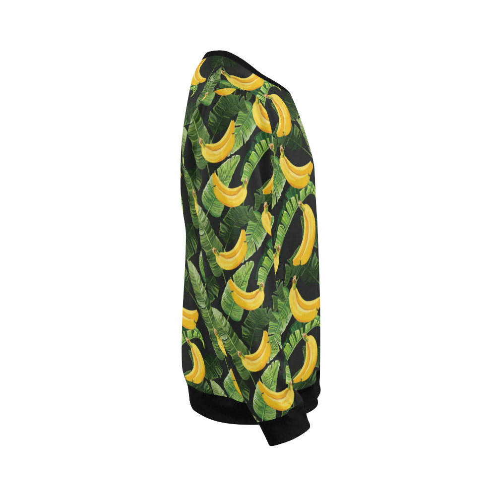 Banana Pattern Print Design BA01 Men Long Sleeve Sweatshirt