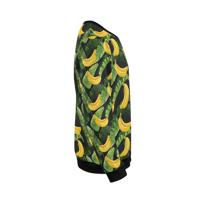 Banana Pattern Print Design BA01 Men Long Sleeve Sweatshirt