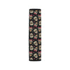 Sugar Skull Pink Bow Themed Print Car Seat Belt Cover