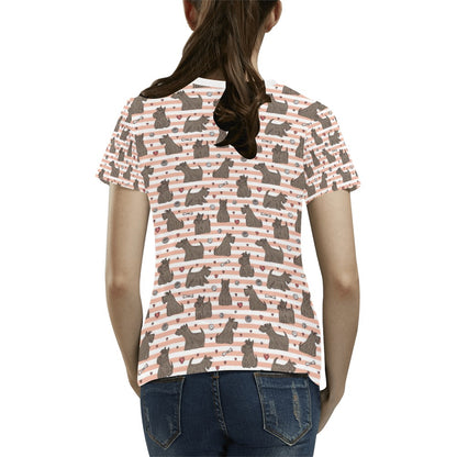 Scottish Terriers Print Design LKS3016 Women's  T-shirt