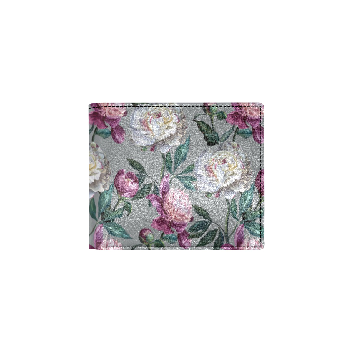 Peony Pattern Print Design PE01 Men's ID Card Wallet