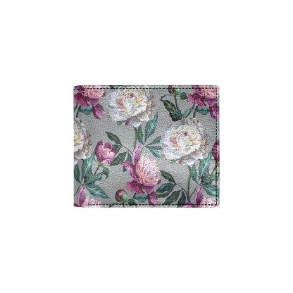Peony Pattern Print Design PE01 Men's ID Card Wallet