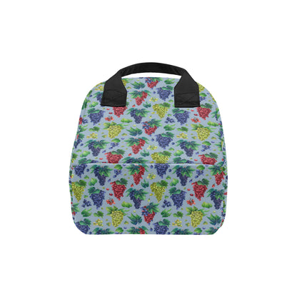 Grape Pattern Print Design GP06 Insulated Lunch Bag