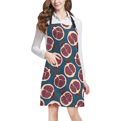 Pomegranate Pattern Print Design PG02 Apron with Pocket