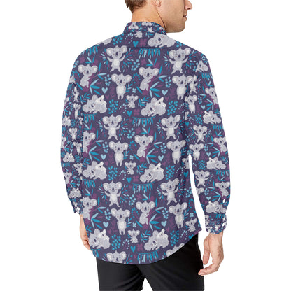 Koala Cute Themed Design Print Men's Long Sleeve Shirt