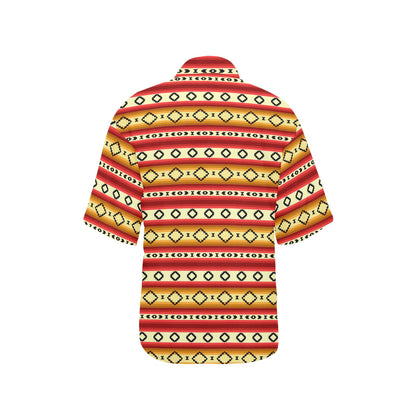 Serape Themed Women's Hawaiian Shirt