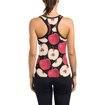 Apple Pattern Print Design AP02 Women's Racerback Tank Top