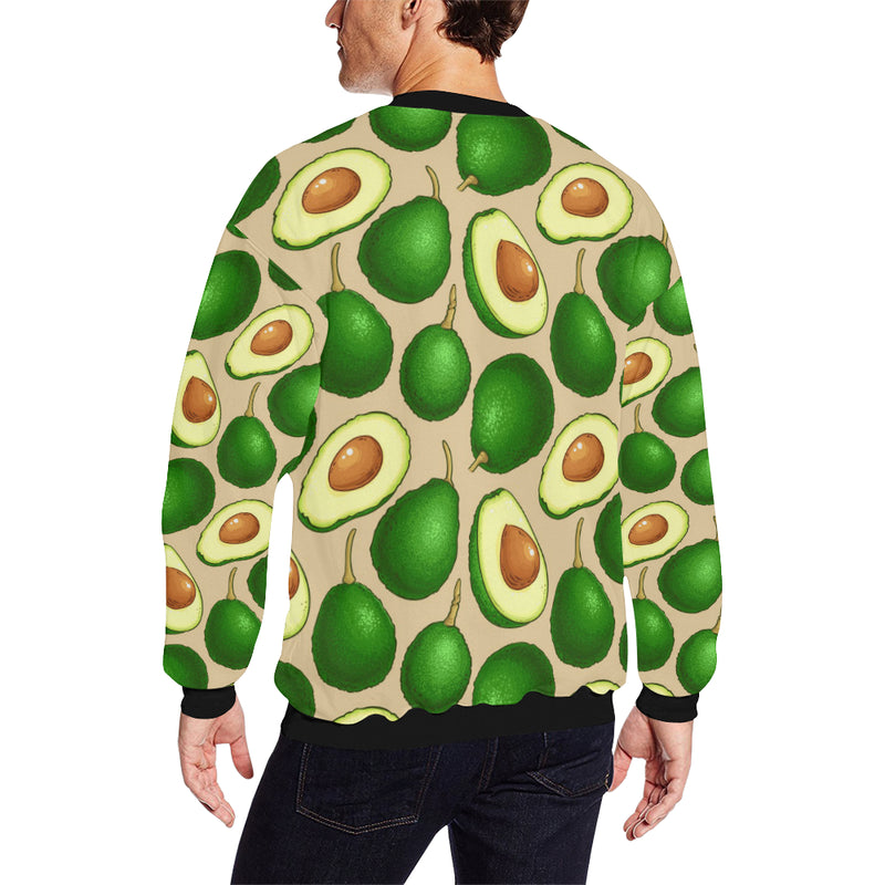 Avocado Pattern Print Design AC010 Men Long Sleeve Sweatshirt