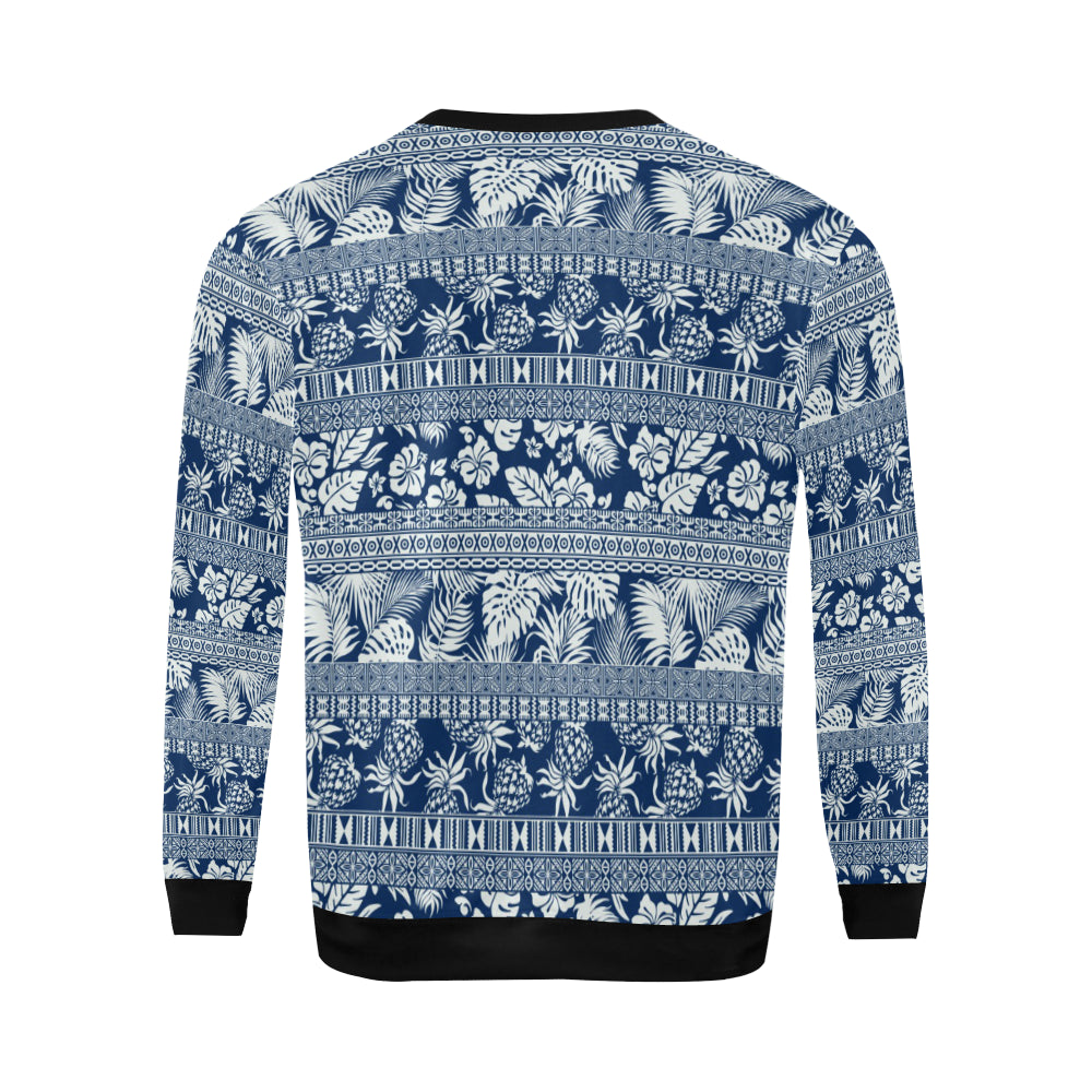 Hawaiian Themed Pattern Print Design H020 Men Long Sleeve Sweatshirt