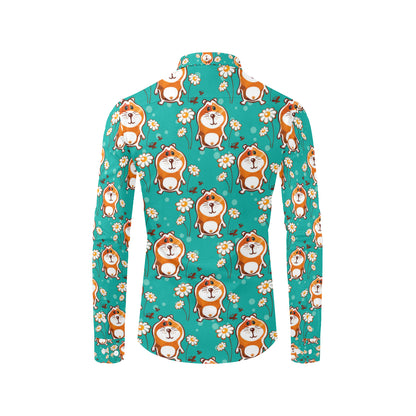 Hamster Pattern Print Design 01 Men's Long Sleeve Shirt