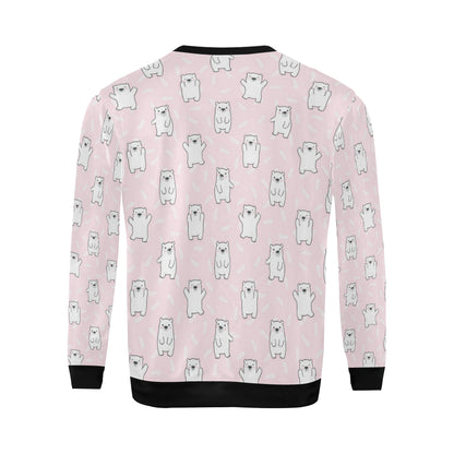 Polar Bear Pattern Print Design PB09 Men Long Sleeve Sweatshirt