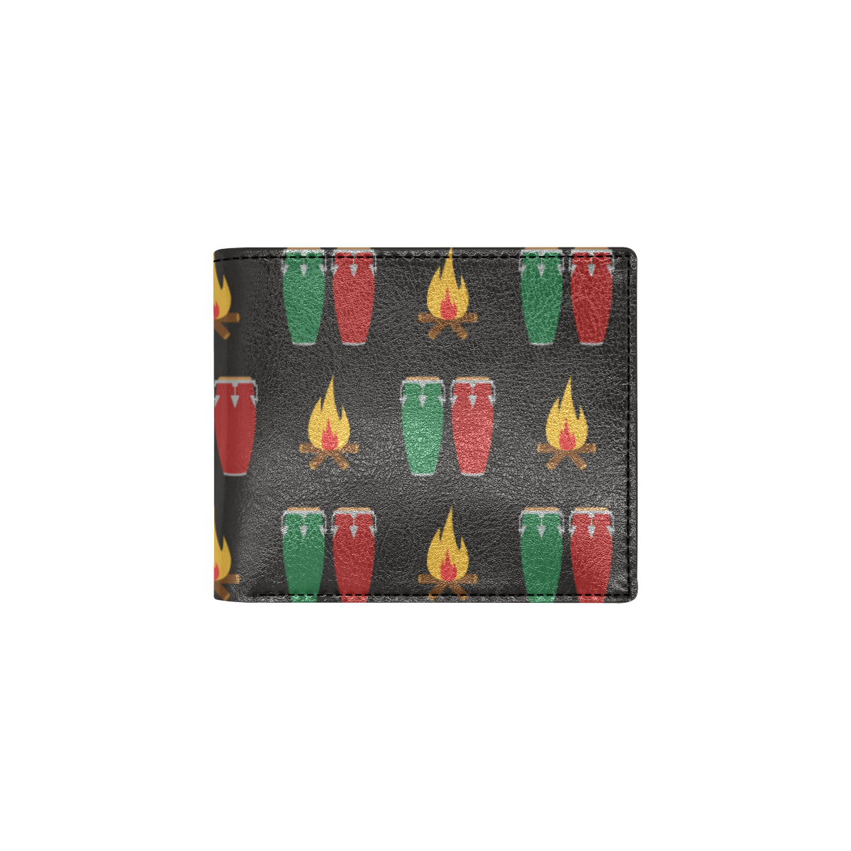 Conga Pattern Print Design 01 Men's ID Card Wallet