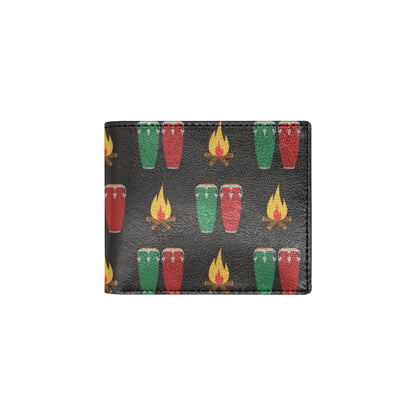 Conga Pattern Print Design 01 Men's ID Card Wallet