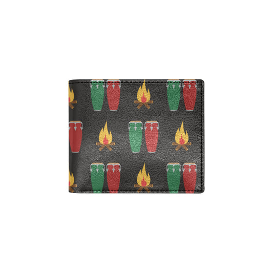 Conga Pattern Print Design 01 Men's ID Card Wallet