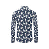 Alpaca Heart Star Design Themed Print Men's Long Sleeve Shirt