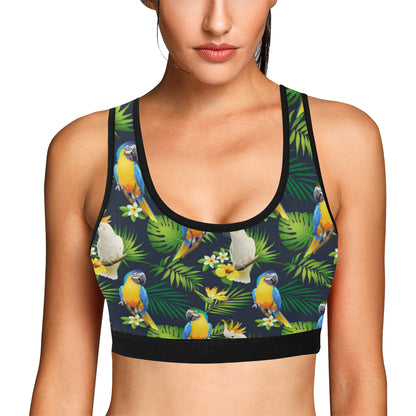 Parrot Pattern Print Design A03 Sports Bra