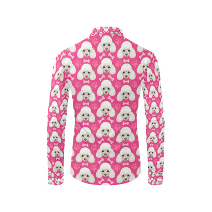 Poodle Pattern Print Design A04 Men's Long Sleeve Shirt