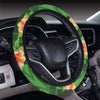 Hibiscus Pattern Print Design HB05 Steering Wheel Cover with Elastic Edge