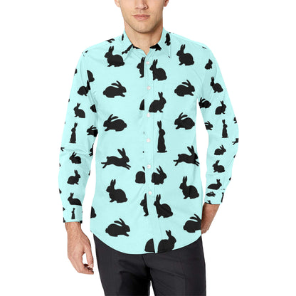 Rabbit Pattern Print Design RB010 Men's Long Sleeve Shirt