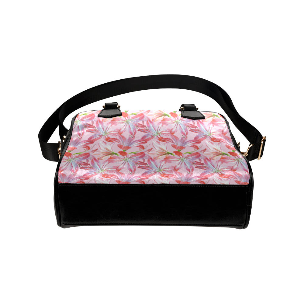 Amaryllis Pattern Print Design 02 Shoulder Handbag