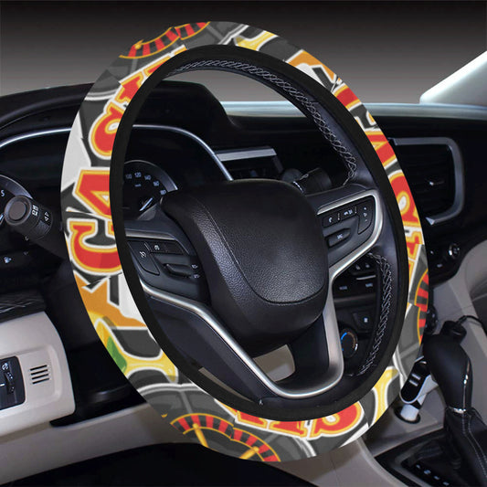 Casino Pattern Print Design 03 Steering Wheel Cover with Elastic Edge