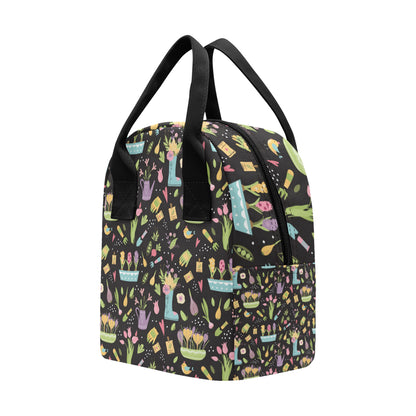 Gardening Pattern Print Design G03 Insulated Lunch Bag