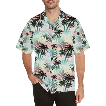 Palm Tree Pattern Print Design A03 Men's Hawaiian Shirt