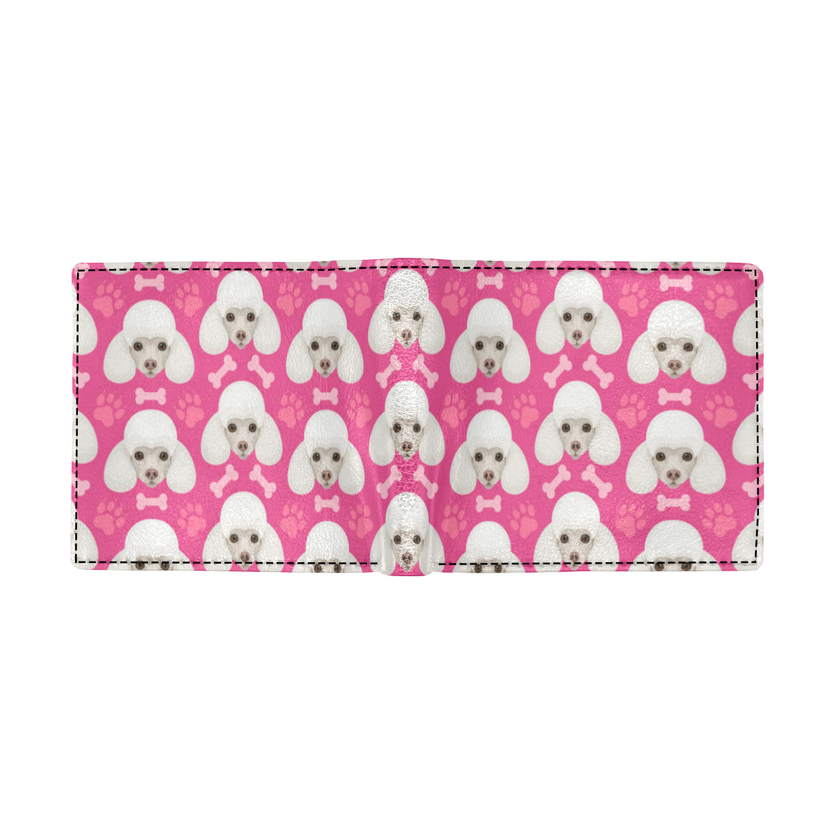 Poodle Pattern Print Design A04 Men's ID Card Wallet