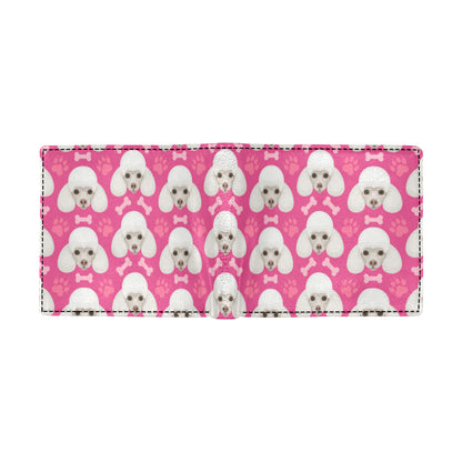 Poodle Pattern Print Design A04 Men's ID Card Wallet