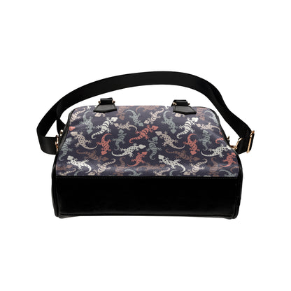 Gecko Pattern Print Design 02 Shoulder Handbag