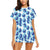 Tie Dye Blue Print Design LKS305 Women's Short Pajama Set