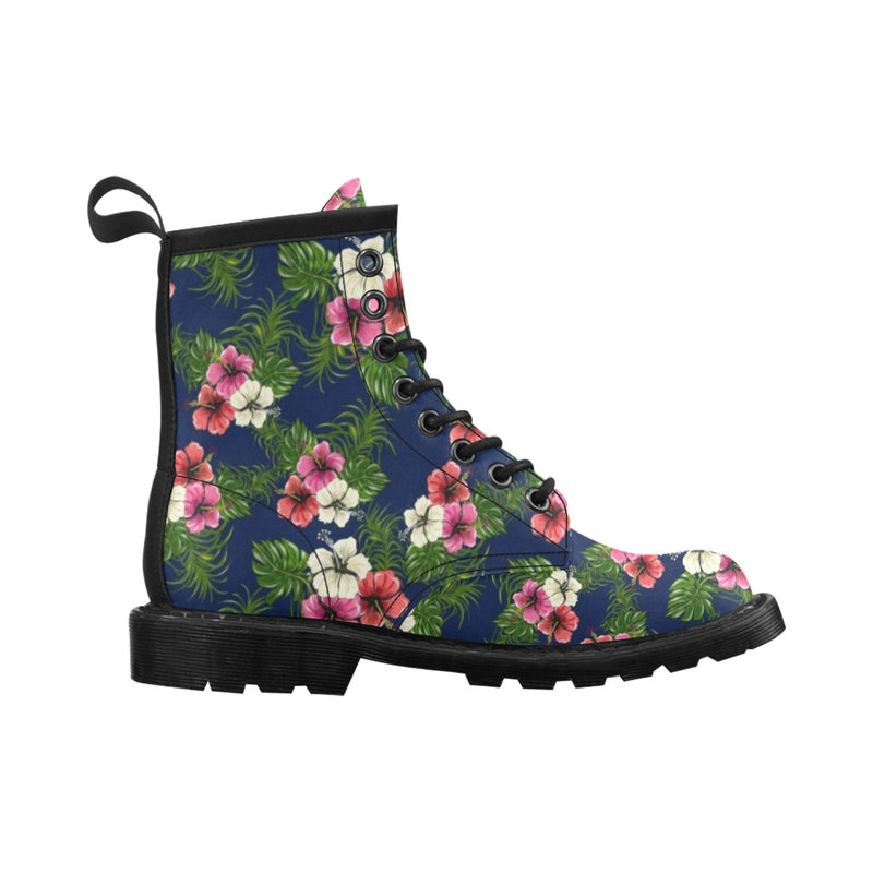 Hibiscus Pattern Print Design HB028 Women's Boots