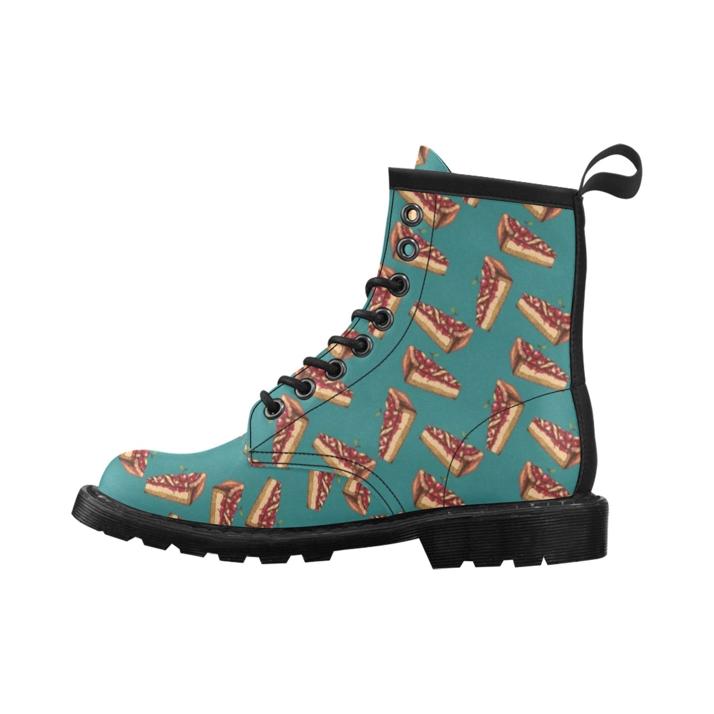 Cheesecake Cherry Pattern Print Design CK03 Women's Boots