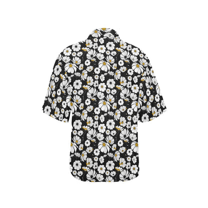 Daisy Pattern Print Design 02 Women's Hawaiian Shirt