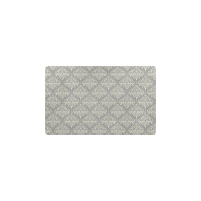 Damask Grey Elegant Print Pattern Kitchen Mat