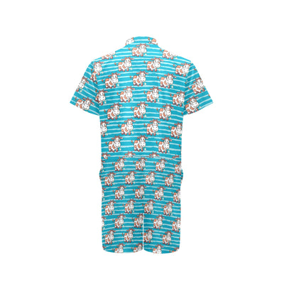 Cow Cute Print Pattern Men's Romper